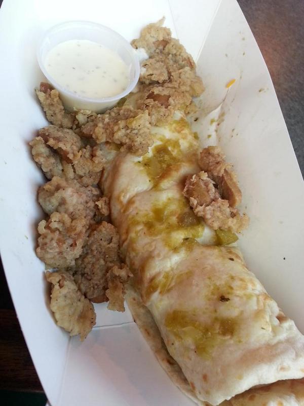 angelicaduria's tweet image. Yep those are "Rocky Mountain Oysters" and we tried them on live TV. Hey, its the @wistatefair! #tryeverythingonce