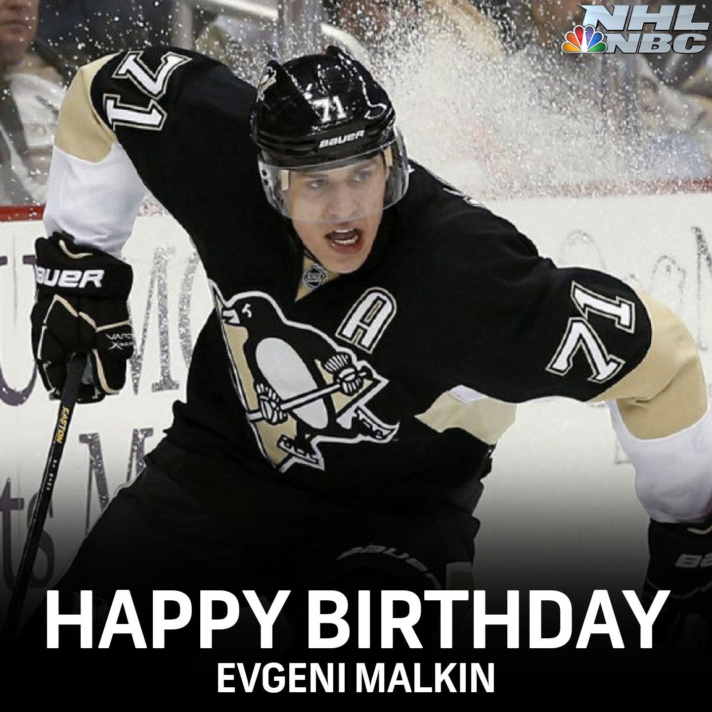   Happy Birthday to the Alternate Captain, Evgeni Malkin! 