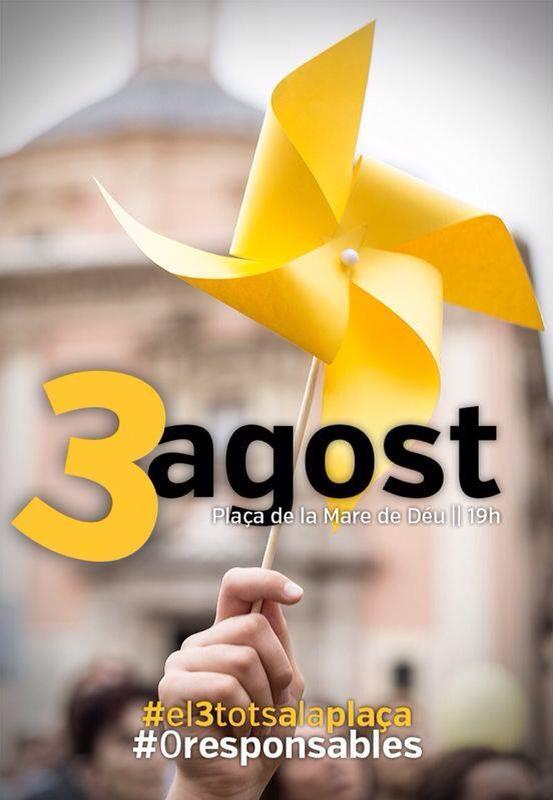 El diumenge, com cada dia 3, tots a la Plaça per donar suport a l'<a href="/avm3j/">ASOC.VICT. METRO 3J</a> #el3totsalaplaça #0responsables  <a href="/compromis/">Compromís</a>