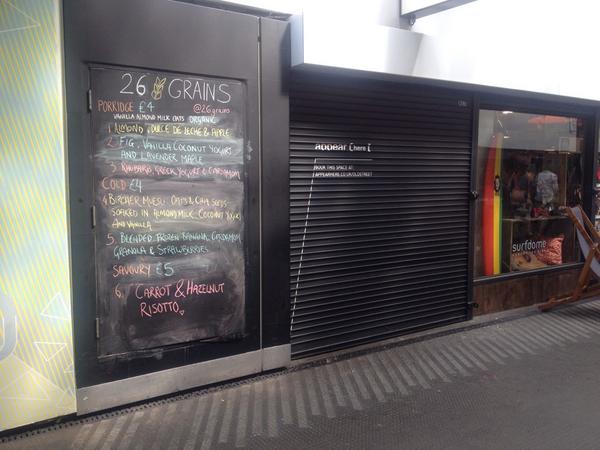 emiashworth's tweet photo. Noooo! I missed you! Came all the way from hammersmith to try your porridge 😥 will you be here tomorrow? @26GRAINS http://t.co/sFJFsMhkBN