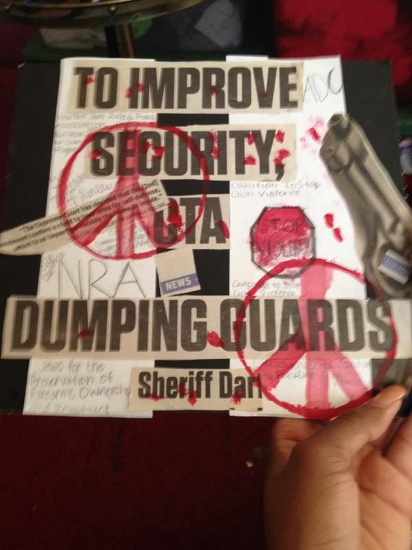 karencaucasian's tweet image. One of my old art projects. #guncontroldebate #2ndAmendment