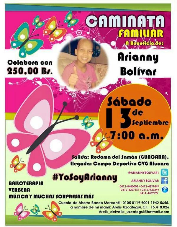 Juventud Proactiva (@jupro_ve) on Twitter photo #Activate en la #CaminataFamiliar para colaborar con Arianny. #Sumate y apoyala <a href="/AriannyBolivar1/">Arianny Bolivar</a> #Activate en la #CaminataFamiliar para colaborar con Arianny. #Sumate y apoyala <a href="/AriannyBolivar1/">Arianny Bolivar</a>
