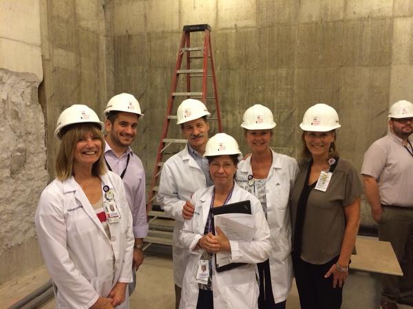 MattPrimack's tweet photo. Check out Condell's Radiation Oncology crew in the new Linac Vault. http://t.co/ATxlUZYhF5