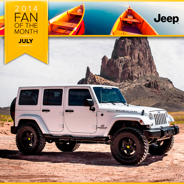 Jeep's tweet photo. Congrats to Lawrence M. on being our July #Jeep Brand Fan of the Month! http://t.co/qAsZuDGuZb