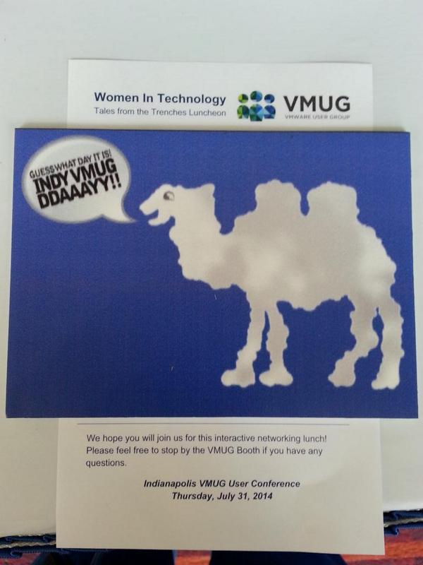 Hey Indy, guess what day it is? ....#VMUG DAYYY!  <a href="/IndyVMUG/">Indy VMUG</a>
