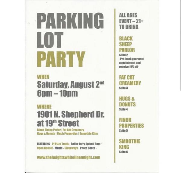 Going to #whitelinennight this Saturday? We are! Catch us at this awesome parking lot party. It's gonna be DOPE.