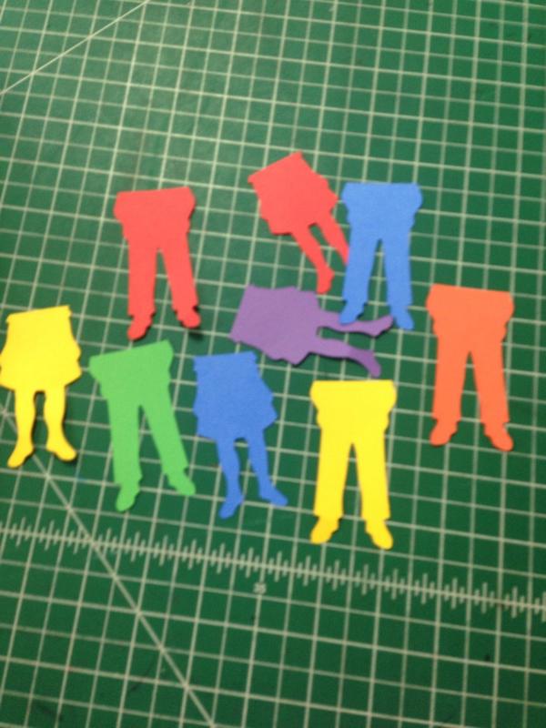 Preparing for my classroom.... Miss. Housand's headless students.