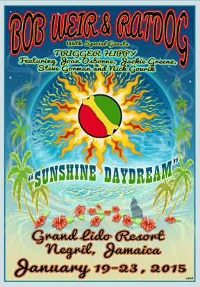 We r excited 2 announce.
<a href="/BobWeir/">Bobby Weir</a> &amp; #RatDogLive in Negril Jamaica
JANUARY 19-23, 2015 Save the dates 
info soon come.
