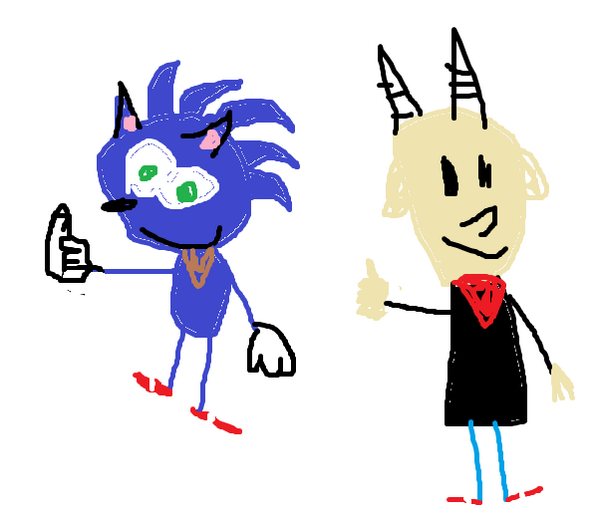 invaderjumpy's tweet image. #RCSCHAT Sonic and Thomas picture to roger craig smith.