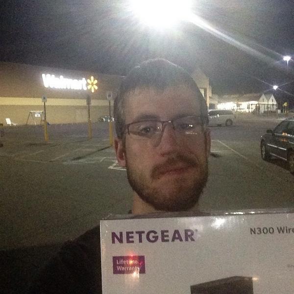 josiahlarue's tweet image. Late night run to Walmart to replace the router. #techyproblem #needinternet #gonnafixthis ift.tt/1n8klLF