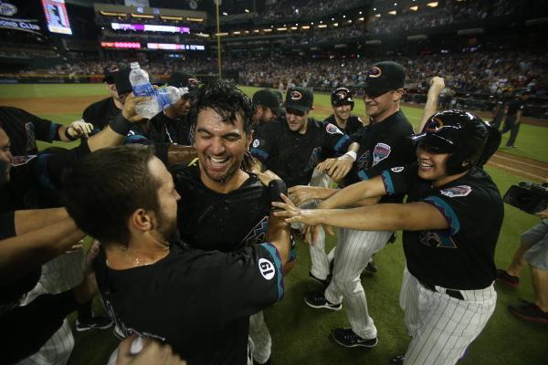 Dbacks's tweet photo. #TBT: On August 31, 2013, Eric Chavez delivered a walk-off single in the 9th for a 4-3 #Dbacks win. #ThanksChavy http://t.co/cZJJpAEaJY