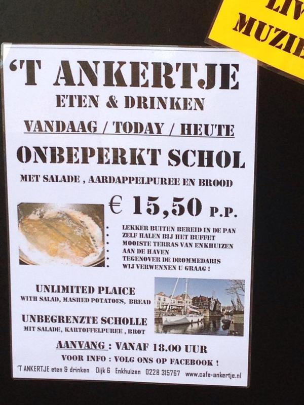 Goed bezig hier in #enkhuizen #eatmorefish