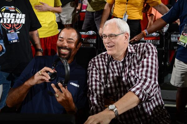 nyknicks's tweet photo. Two legends watching the stars of tomorrow at #KnicksSL14. #tbt

http://t.co/mVTMtIuwIM http://t.co/Fjnq5HRpSI