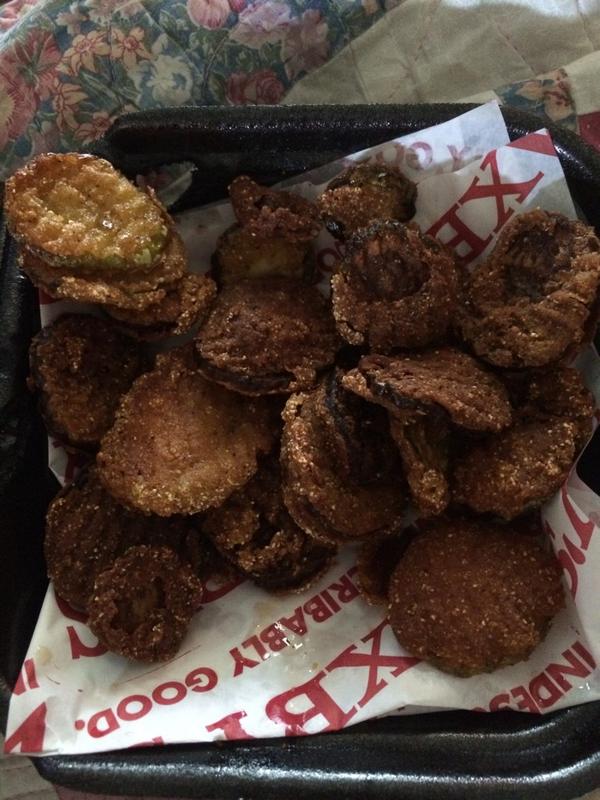 _Holly_Bishop's tweet photo. @Zaxbys as a pregnant woman that was dying for some fried pickles; these crispy black ones didn't make me smile. :( http://t.co/QZiRtyeY5J