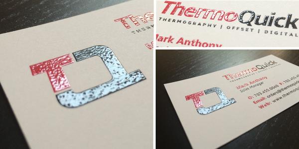ThermoQuick's tweet image. Today's sample: Black and Red #RaisedInk #BusinessCard. Visit us at   ThermoQuickInc.com  #Thermography #Printing