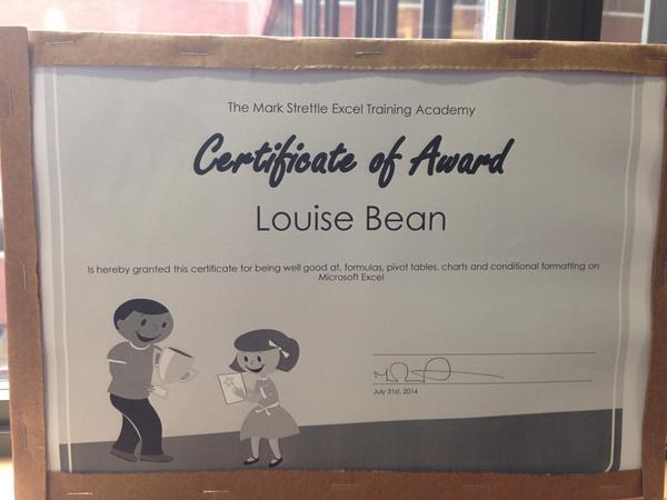 Beanielou0161's tweet image. Got this prestigious award at work today! Thanks @MStrettle 👏 #excelgeeks ☺️#spreadsheets