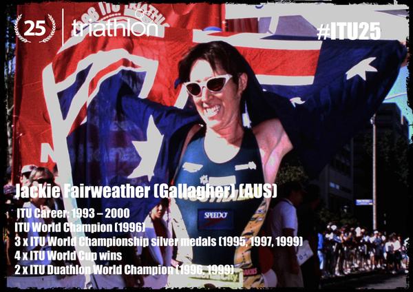 worldtriathlon's tweet image. . @jackiegfair (Jackie G) congrats on your nomination for the ITU Hall of Fame. #ITU25 @TriAustralia