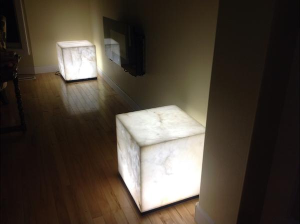 Loving my lamps. Alabaster from #Zaragoza Spain.  Same material used for ramps @CMHR #CanadianHumanRightsMuseum