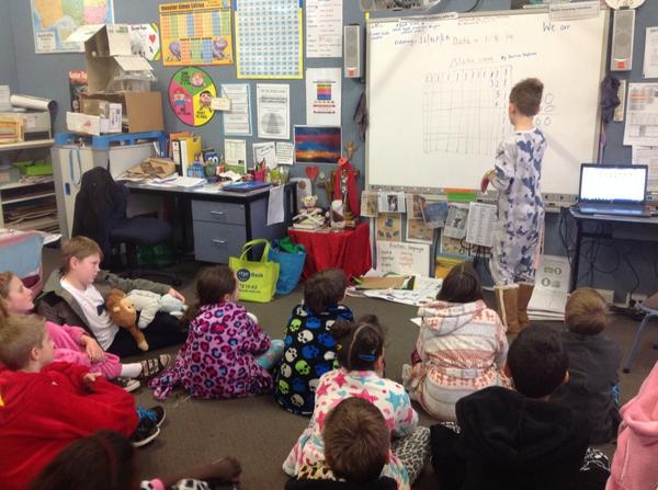 Jamie's maths lesson on PJ Day. Learning to create a number chart using addition & subtraction #studentledlessons
