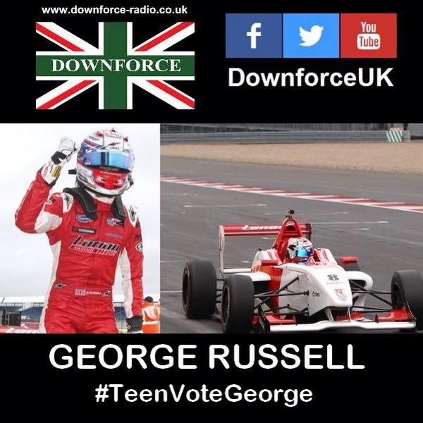 DownforceRadio's tweet photo. To vote for @GeorgeRussell63 RT, share and fave @DownforceUK #TeenVoteGeorge @BRDCF4 @LananRacing http://t.co/Nu9ywbLXpD