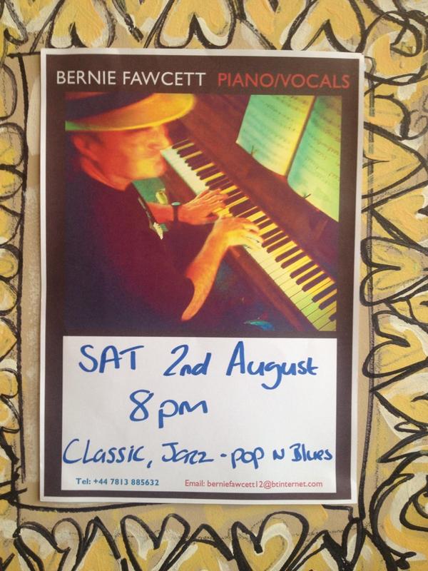 SlinkysWestK's tweet photo. Live music, Sat 2nd August, with Bernie Fawcett 8pm at Slinky's!! A great mix of music for everyone to enjoy! http://t.co/WzRXdz0dbc