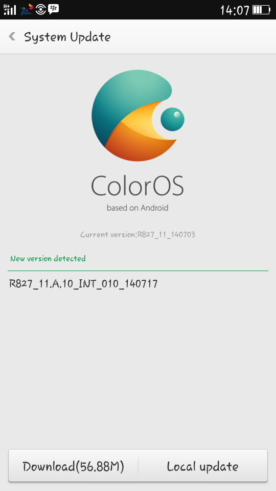 OPPOCommunity's tweet photo. Halo, Mimin baru aja dapet notifikasi new #firmware untuk #Find5Mini :) #OPPO @OPPOIndonesia http://t.co/cimo2BI5Zk