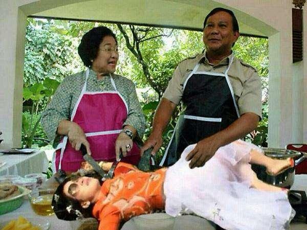 KomikBDG's tweet photo. Meme syahrini edisi memasak bersama bu mega : D http://t.co/vrQ1V3N4oW
