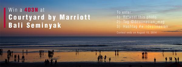 DestinAsian_Mag's tweet photo. [Twitter Contest] Win 4D3N at #CourtyardByMarriott #Bali #Seminyak -- Joining is as easy as RETWEETING this pic! http://t.co/5JZNjxJMcP