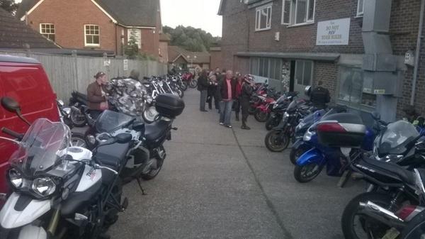 BHAZiggy's tweet photo. Morning all. Had a great rideout from Route 1066 cafe to @wessonscafe last night. Good food, good company. 50M of fun http://t.co/XWe93igLx5