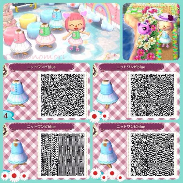 Chiho とび森 در توییتر ニット風トップスのワンピース 夏バージョン Blueです Qr どうぶつの森 とび森 Animalcrossingnewleaf Acnl マイデザイン Http T Co Rmnccv3ei7