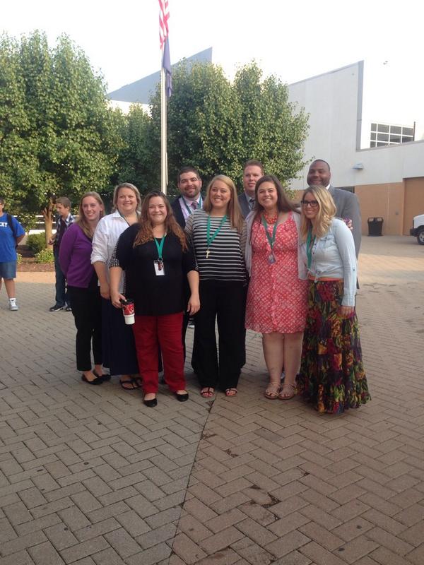 IntegrityLHC's tweet photo. Integrity team at the NGC waiting on our kids for first day at high school!  #IntegrityLHC #LHCGiants #WeAreWayne http://t.co/ox3NuPqOk8