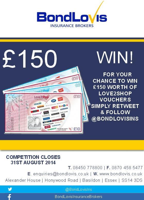 For a chance to enter our #competition to win £150 worth of Love2Shop vouchers, simply follow us &amp; RT!!!