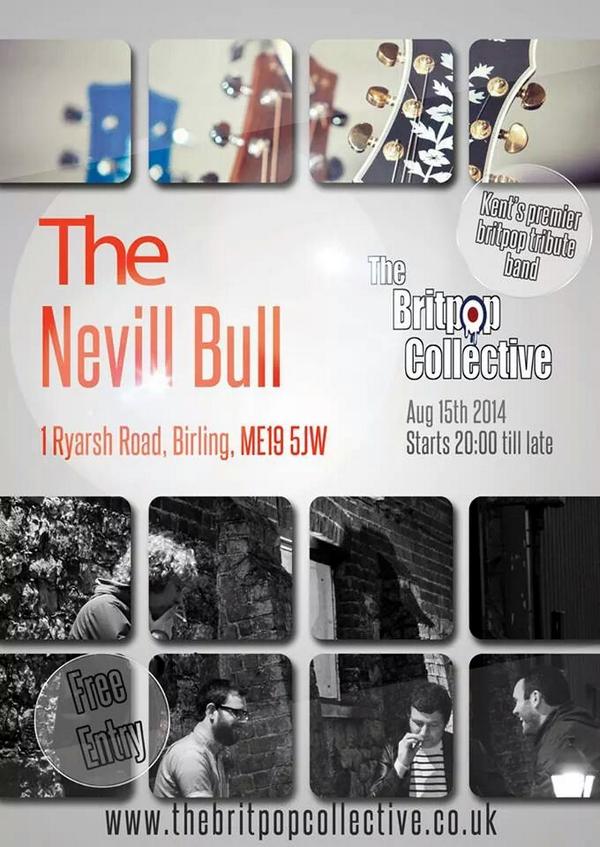 TheBritpop's tweet photo. @Nevillbull 15th August!  Please Rt and #supportlivemusic @Maidstoneinfo http://t.co/qaTkbmqWVr