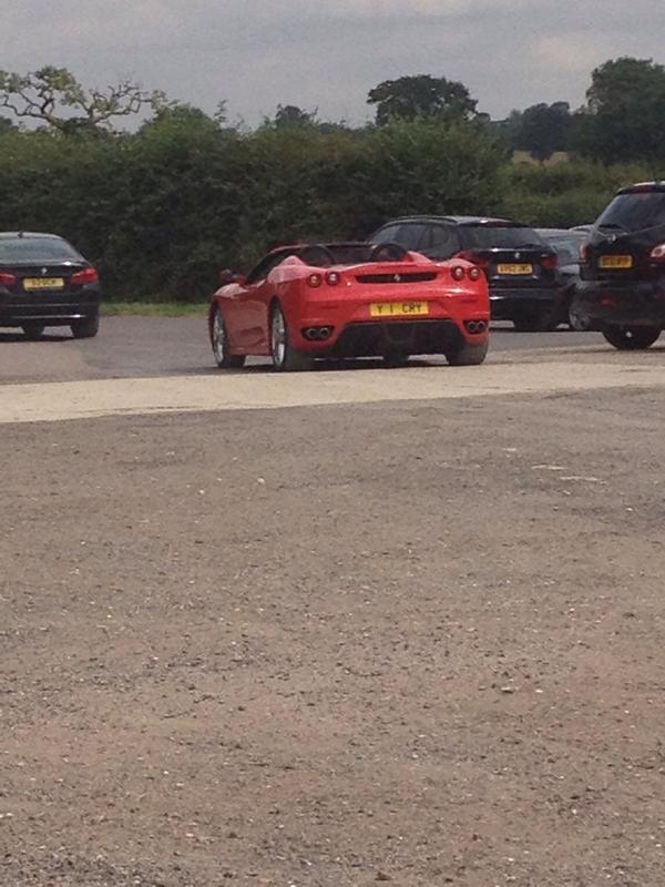 Just another day at Pallas, spotted this out the window #fastcar #Ferrari #workinghard