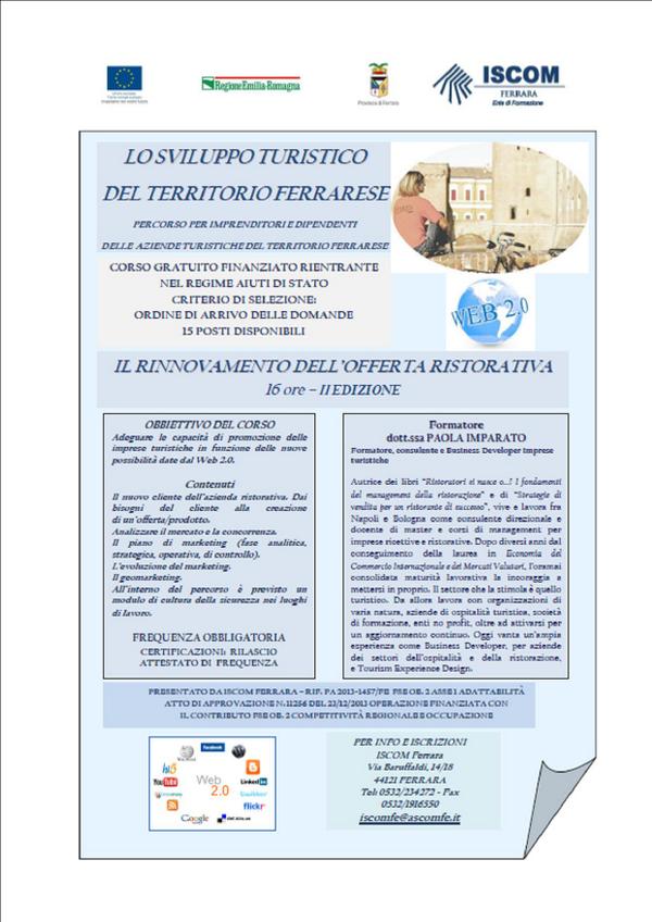 iscomferrara's tweet photo. Una grande opportunità per tutti gli operatori turistici per accrescere le proprie potenzialità http://t.co/mpWmvBmdwz