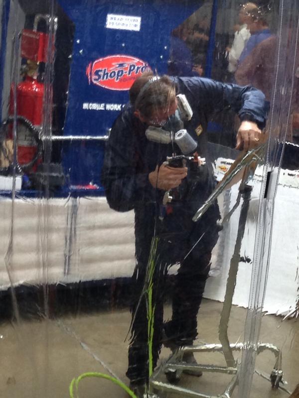 RefinishNews's tweet photo. @chipfoose demonstrating how to use the Glasurit 55 Line #NACEEXPO #BASF http://t.co/6O8zAKPajb