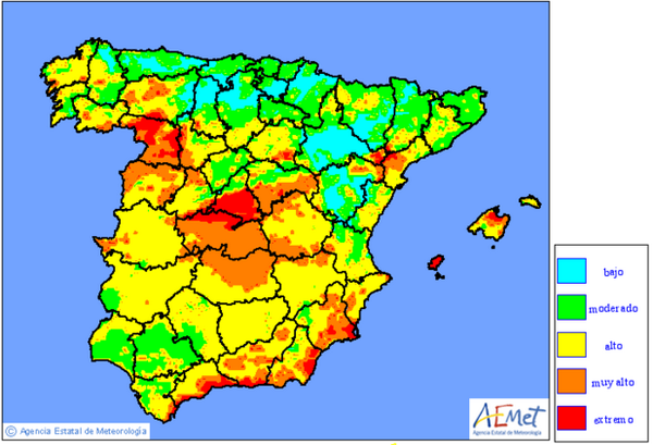 prote_tarancon's tweet photo. Riesgo de incendios alto para hoy y mañana, según AEMET. PRECAUCION!!! http://t.co/yOIEqFvRQa