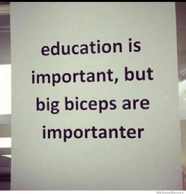 OmarAghaa's tweet photo. “@iialkudsi: Biceps are importanter!! http://t.co/59dbjSkJhA” yep