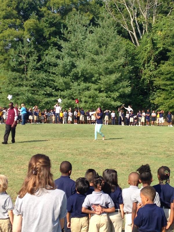 EastEndPrep's tweet photo. @EEPAsstPrin leads 406 scholars in their big goal send off to college! http://t.co/PvBWkL0ZNv