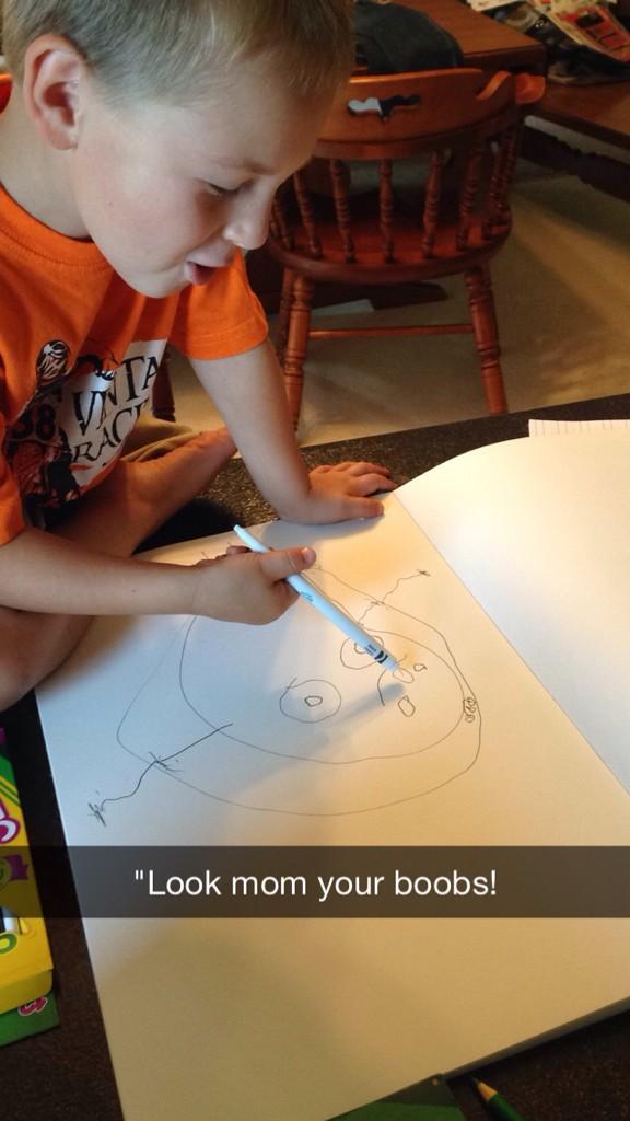 Motherhood_Fun's tweet photo. "Look mom your boobs!"
#4yearsold #motherhood #clothingoptional #clothingrequired #smh http://t.co/2eQFpRhexJ