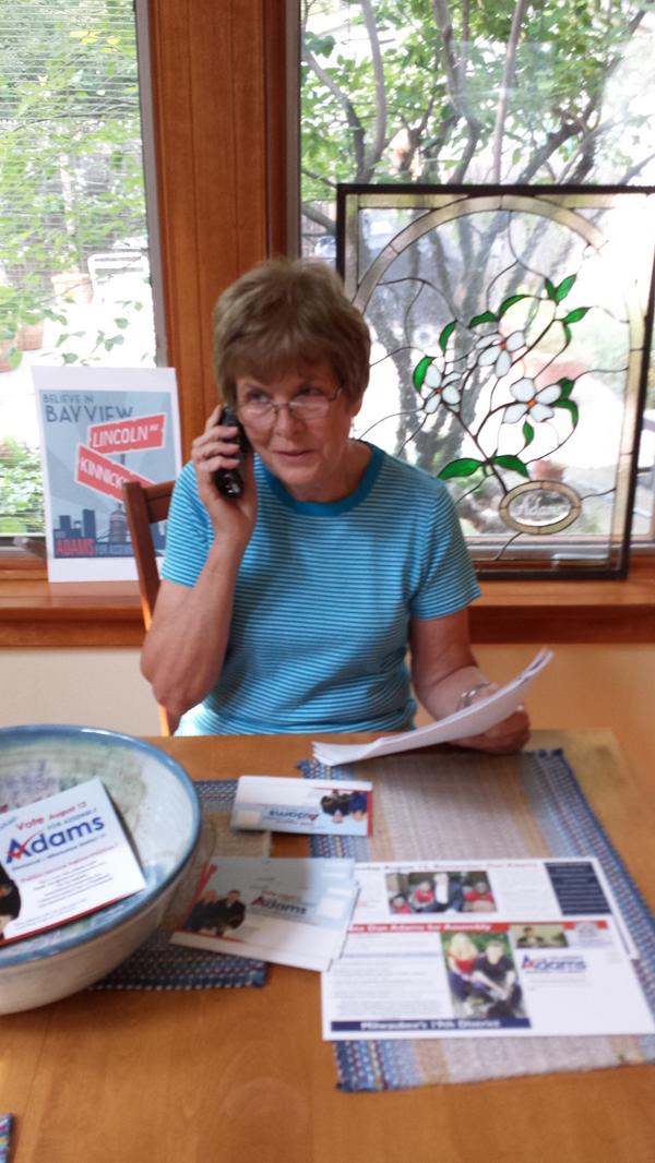 Adams4Assembly's tweet image. We're not doing annoying automated "robocalls" - but you might get to talk with my mom Judy about my vision for #MKE