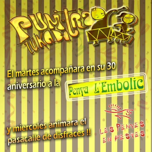 La batucada <a href="/PumtraTukada/">BatucadaPumtràTukada</a> no para en @penyes2014 !!! No te lo pierdass!!