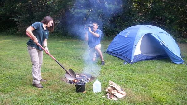 WNITKelsy's tweet photo. Taping a segment on camping tips for #OutdoorElements with @WNITEvie for next season on @wnitpublictv http://t.co/BCBPQlTawo