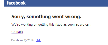sanjayreddy's tweet photo. @facebook is down..with great power comes greater responsibility!!! #facebookdown http://t.co/bpW0gvW4r4