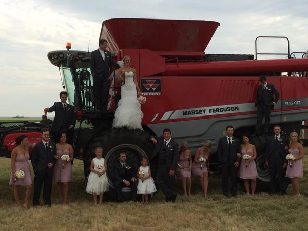 OandS1972's tweet photo. Now that's a good looking wedding party!! @AGCOcorp @sweitzer18 @HannahThome http://t.co/X1RK9kZud2