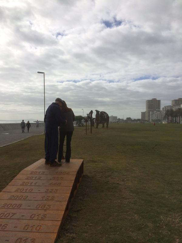 Art54CT's tweet photo. Public art welcomes interaction and breaks boundaries within communities. #art54 @futurecapetown @WDC2014 http://t.co/8K9LqJkirL