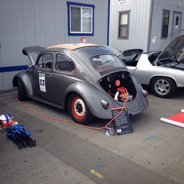 zelectric's tweet photo. This is a good sign - check out the random car number we were given. #zbug3 #lagunaseca #refuel2014 #refuelraces http://t.co/1yk2koINIy