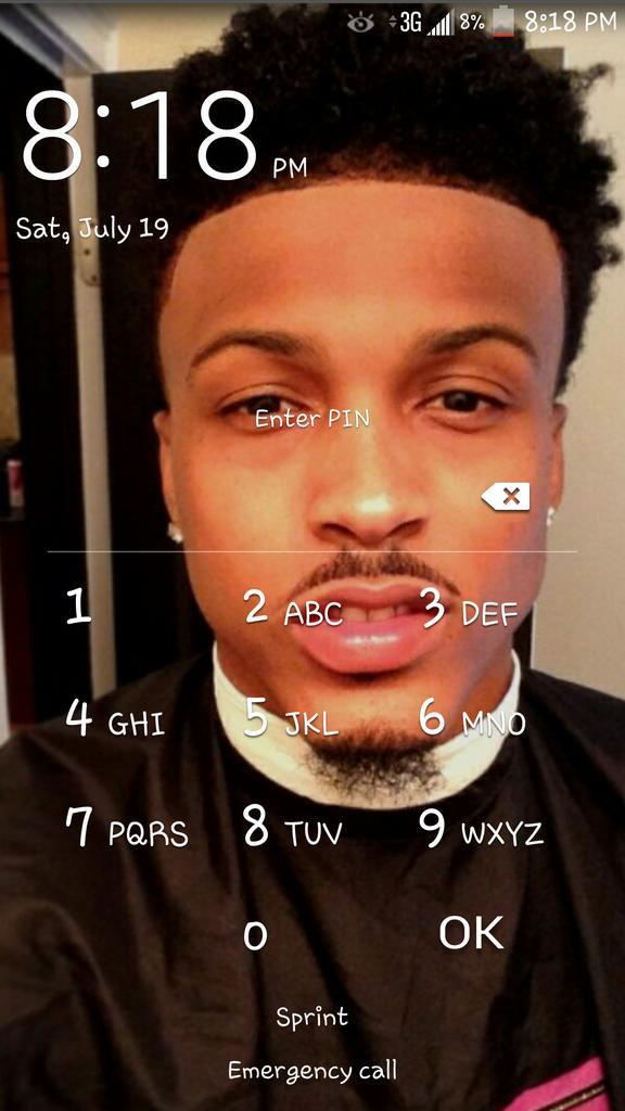 Meka404's tweet photo. My lockscreen pic @AugustAlsina the time is my bday 8/18 #leobaby #dontjudgeme http://t.co/9oDSa17mpW