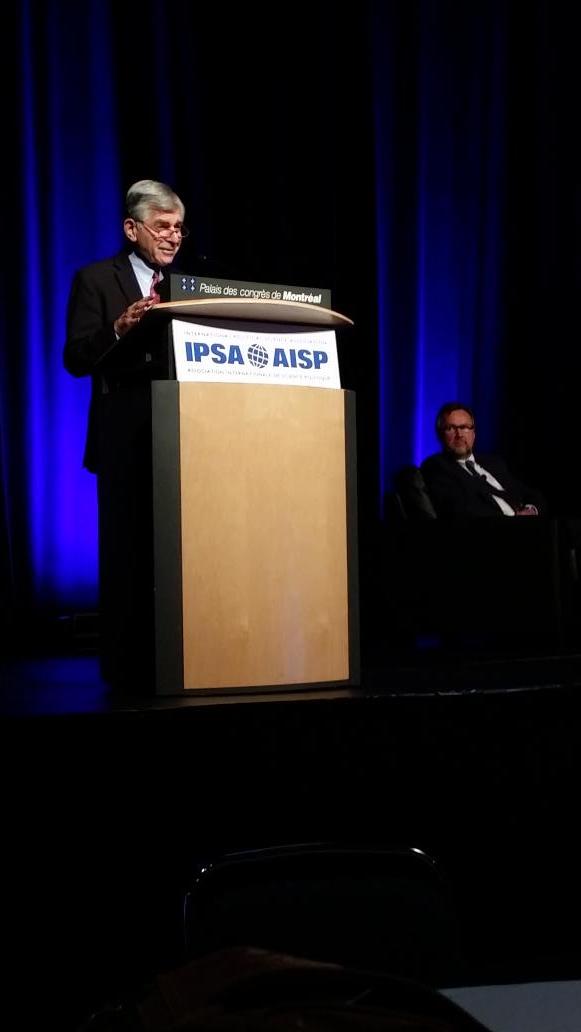 ipsa_aisp's tweet photo. Michael Dukakis delivered a very interesting speech about international security policy #ipsawc http://t.co/DgAeaUIFTS
