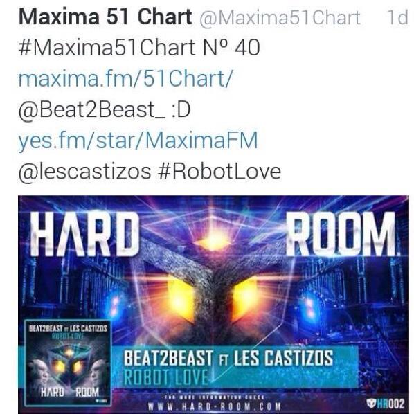 lanochedegrana's tweet photo. Hacemos a #HardRoom numero 1 en @Maxima51Chart ?? Votalos ya en http://t.co/GLHJNJildl @Beat2Beast_ ft @lescastizos http://t.co/4UymdLL2Gn